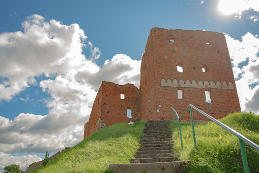 Ruins of the castle of the Livonian order - Ludza, Latvia