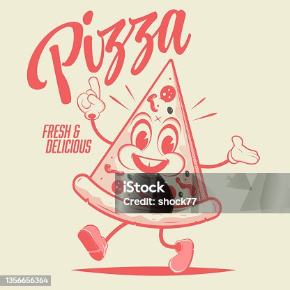 istock funny walking cartoon pizza in retro style 1356656364
