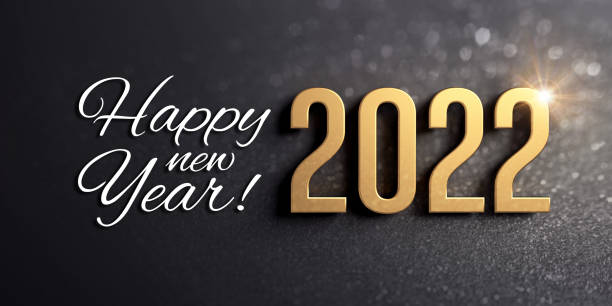 istock Happy New Year 2022 greeting card 1356659719