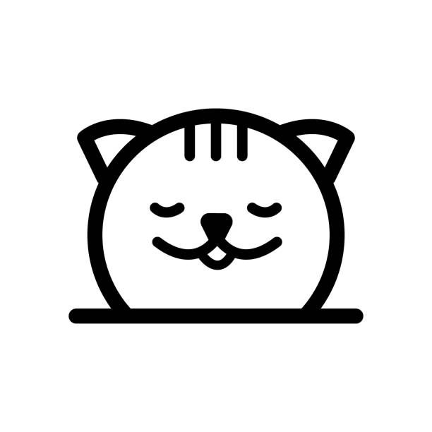 ilustrações, clipart, desenhos animados e ícones de ícone de hotel de animais de estimação - silhouette animal black domestic cat