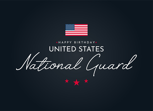 Happy Birthday United States National Guard. Vector illustration. EPS10