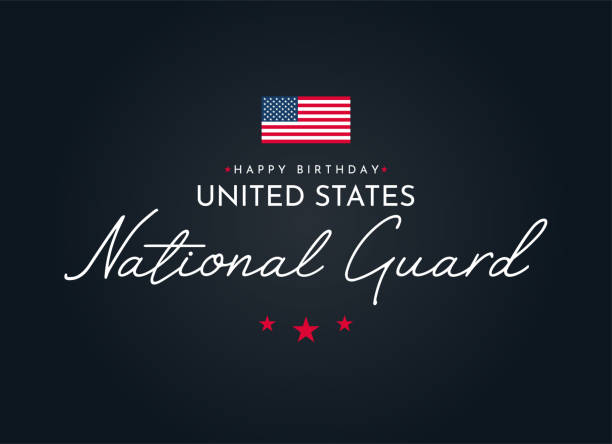 Happy Birthday United States National Guard. Vector Happy Birthday United States National Guard. Vector illustration. EPS10 national guard stock illustrations