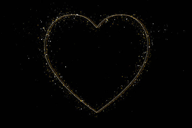 Sparkly heart stock photo