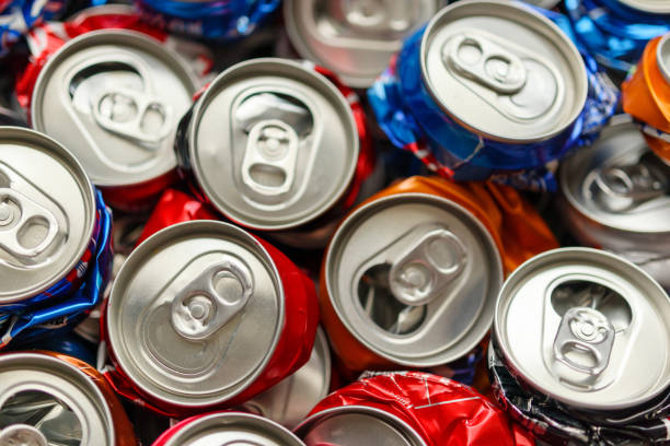 istock recycle aluminum metal crushed can waste background 1356676970