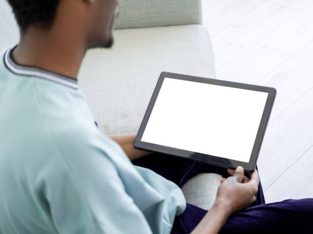 istock blank screen video conference home rest casual 1356677432