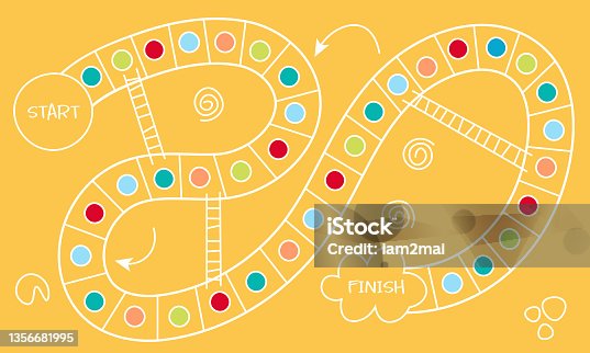 istock Colorful Board Game Vector Template 1356681995