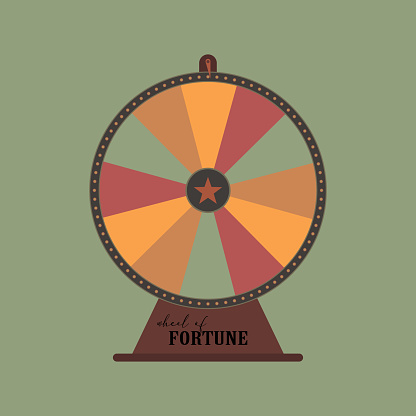 Wheel of Fortune: vintage roulette game spin vector