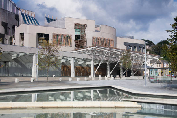 istock Scottish Parliament building with reflection in water Edinburgh Scotland 1356683241