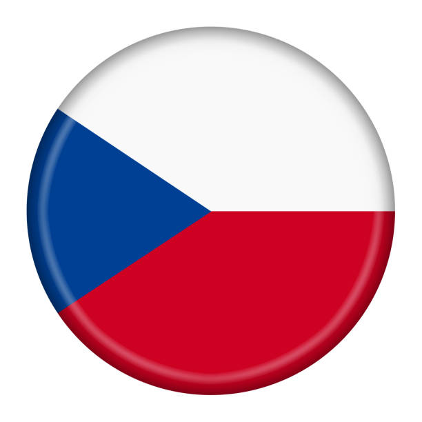 ilustrações, clipart, desenhos animados e ícones de bandeira da república tcheca 3d ilustração com caminho de recorte - czech republic czech flag flag national flag