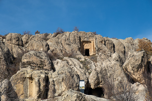 Phrygian Valley in Ayazini.Phrygian Valley is a historical region with caves and stone houses dating back thousands of years.