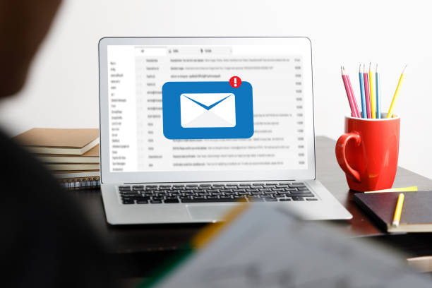 istock Mail Communication Connection message to mailing contacts phone Global Letters Concept 1356714396