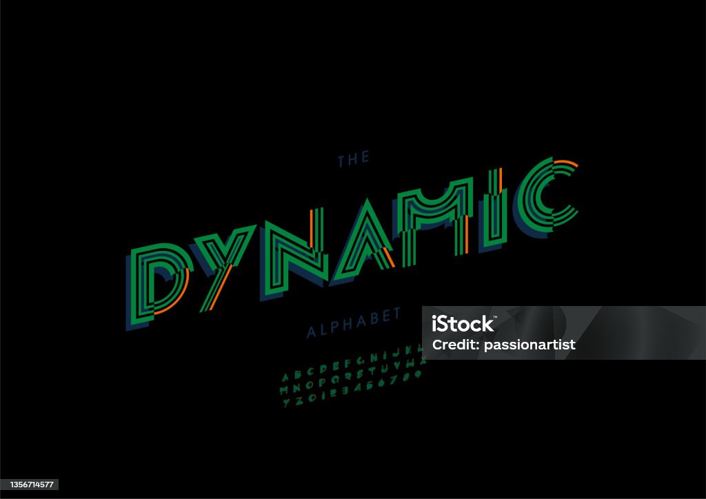 Dynamic Alphabet Stock Illustration - Download Image Now - Abstract ...