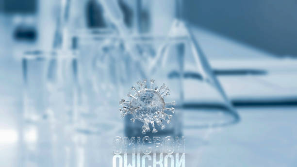 istock The virus omicron on lab background for covid 19 or medical concept 3d rendering 1356719350