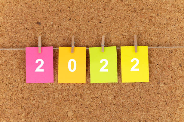 istock 2022 Text On Paper. New year concept. new year goals 1356728617