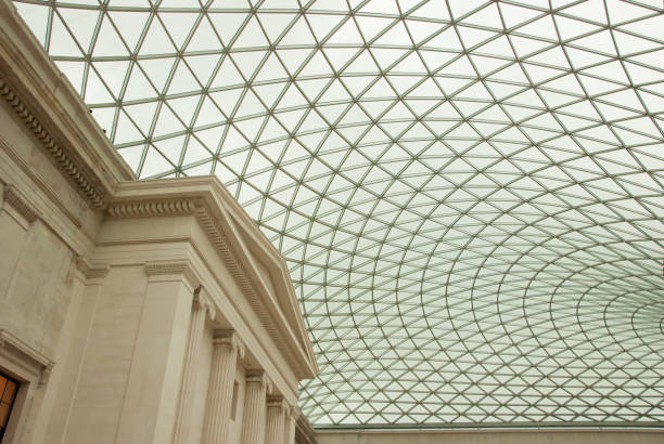 British Museum in London London, june 3, 2016. The transparent ceiling of the British Museum british museum stock pictures, royalty-free photos & images