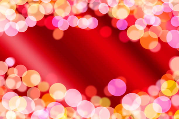 Red bokeh elegance background for designs