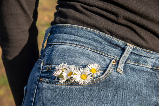 istock Blue jeans with a pocket of jeans 1356746189