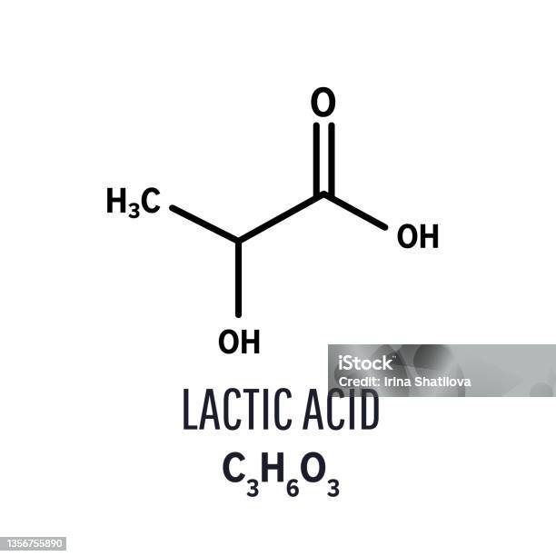Lacticin Structure Lactic Acid Molecular Structure Lactic Acid Skeletal Chemical Formula ...