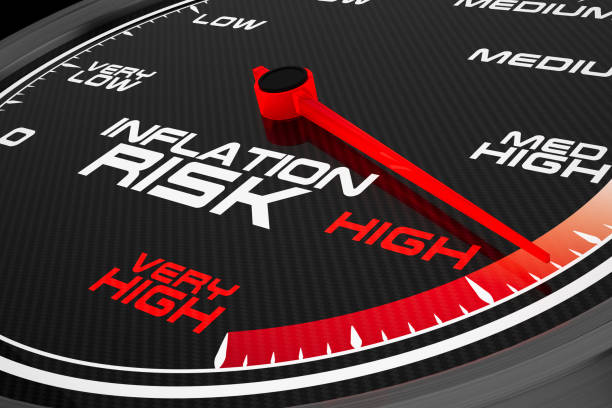 High Inflation Risk Meter stock photo