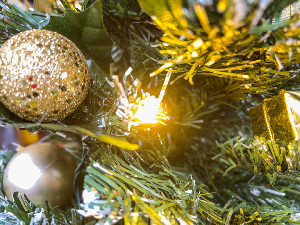 istock Lights and decorative on the Christmas tree. 1356761681