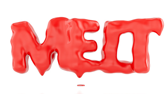 Red Melt Sign. 3D Render