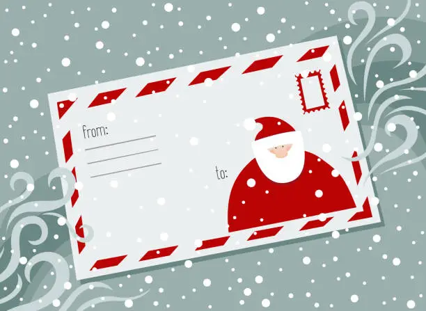 Vector illustration of Letter for Santa