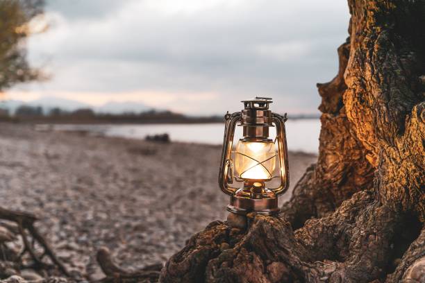 istock attractive nature on the beach with , a light lantern. 1356764900