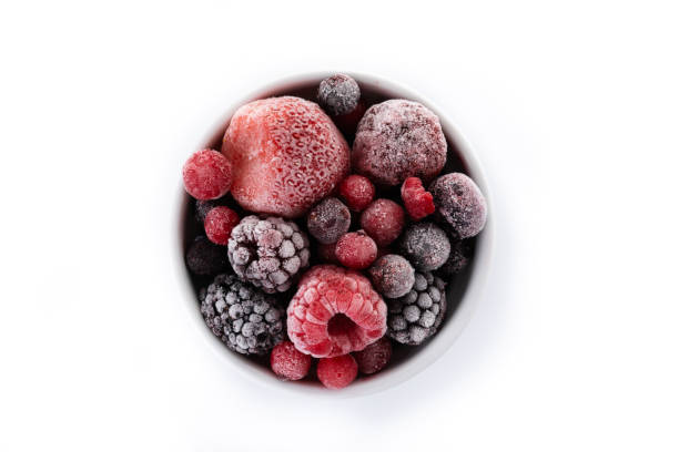 istock Assortment of iced berries in a bowl 1356766068