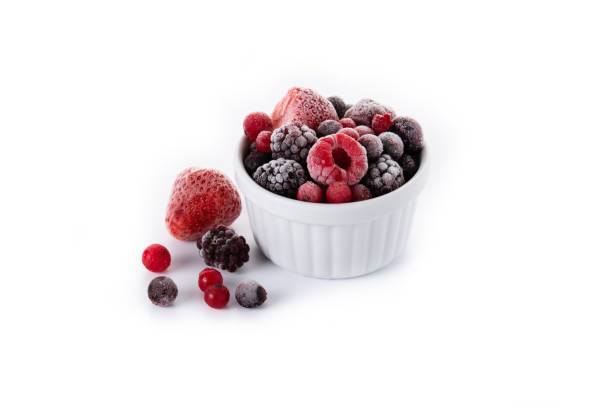 istock Assortment of iced berries in a bowl 1356766072