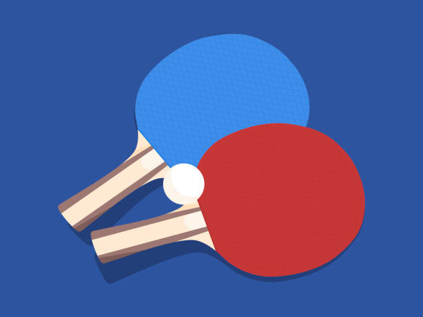 набор для пинг-понга - table tennis table stock illustrations