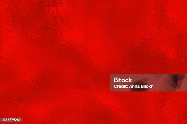 Christmas Red Foil Paper Glitter Background Aluminum Silk Shiny Ombre Award Texture Retro Style Light Reflection Garnet Flame Tree Vibrant Color Holiday Decoration Digitally Generated Image Red Carpet Event Valentines Day Wrapping Paper Pattern Seamless Stock Photo - Download Image Now