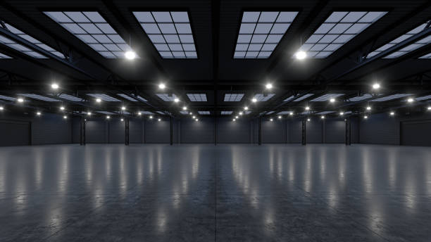istock 3D render of empty exhibition space. backdrop for exhibitions and events. Tile floor. Marketing mock up. 1356785104