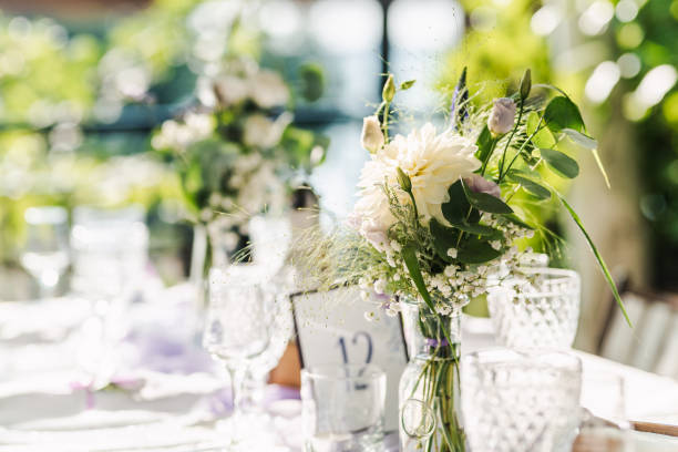 istock Fresh floral wedding decoration. 1356792115