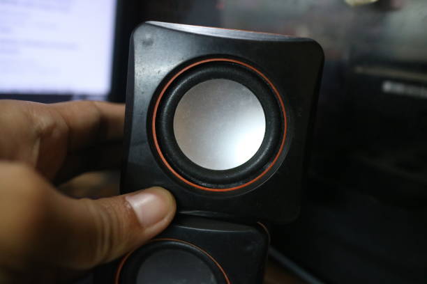 istock two small black speakers for laptop or personal computer photo 1356795646
