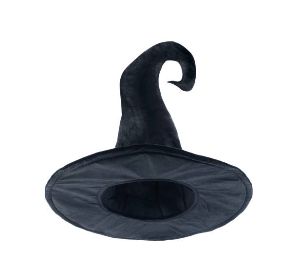 istock Black halloween witch hat isolated on white background with clipping path 1356797774