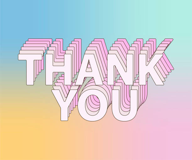 istock Thank You letter inscription on paper sticker, vector illustration 1356803264