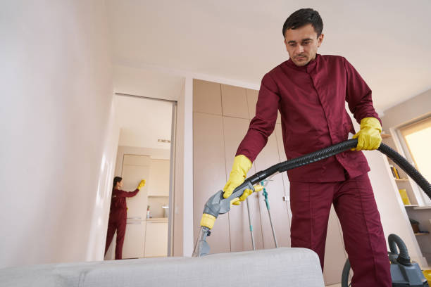istock Janitorial personnel doing cleaning in client apartment 1356805132