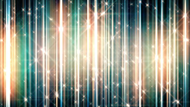 Magic aurora light dispersion radiance flares and sparks shine 3d render background loop stock photo