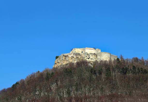 View of Hohenneuffen castle ruins, Swabian Alb, Germany.