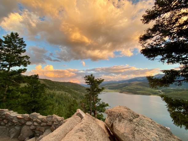 istock Rocky Mountain Sunset with Lake 1356817335