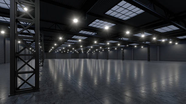 istock 3D render of empty exhibition space. backdrop for exhibitions and events. Tile floor. Marketing mock up. 1356819078