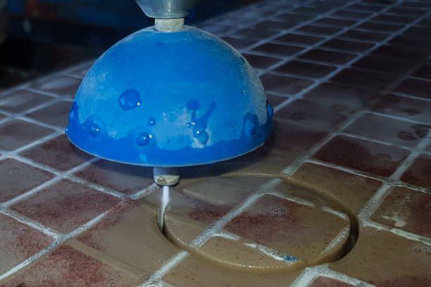 istock Waterjet cutting of ceramics on a cnc machine 1356820384