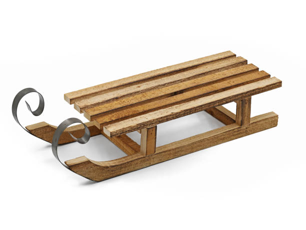 istock wooden mini sledge isolated on white background 1356821153
