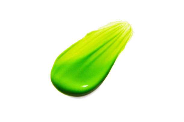 istock Green Acrylic Paint Spread On White Background 1356821224