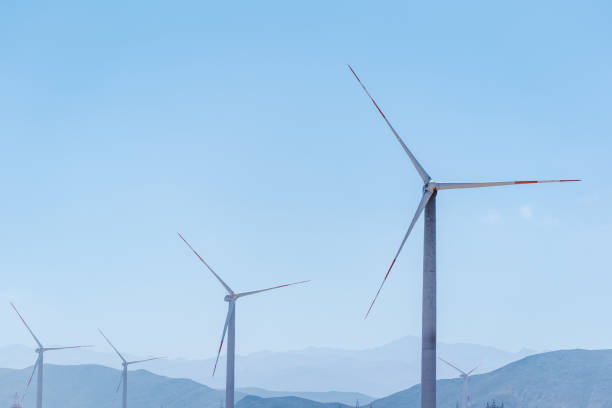 istock wind turbines in the desert landscape 1356827527