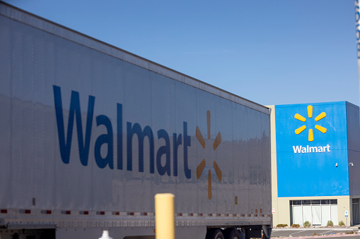 Sparks Nevada, USA - October  9, 2021: Walmart Distribution Center located in the Tahoe Reno Industrial Center,  the largest industrial park in the world.