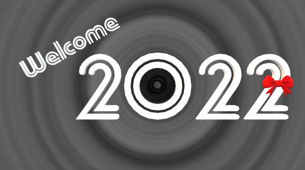 istock cartoon theme for 2022 year coming with welcome text on top left 1356828613