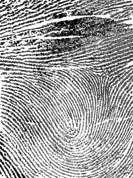 istock Fingerprint on white paper, as background. Index fingerprint. 1356832280