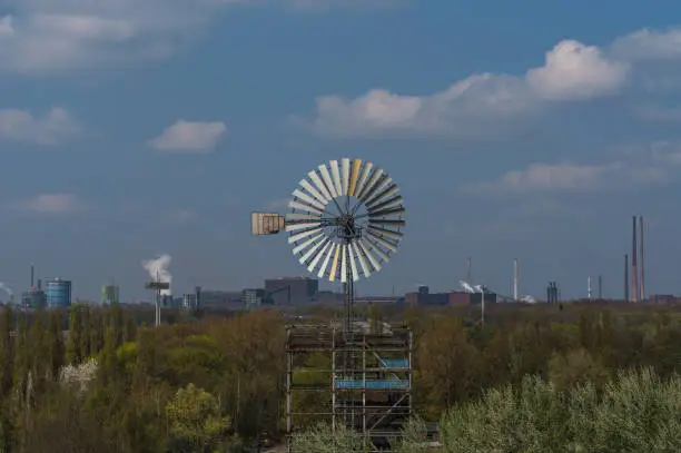Big industrial windmill near Duisburg Germany.