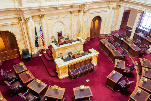 izba senatu new jersey state house w trenton, nj. - legislative chamber zdjęcia i obrazy z banku zdjęć